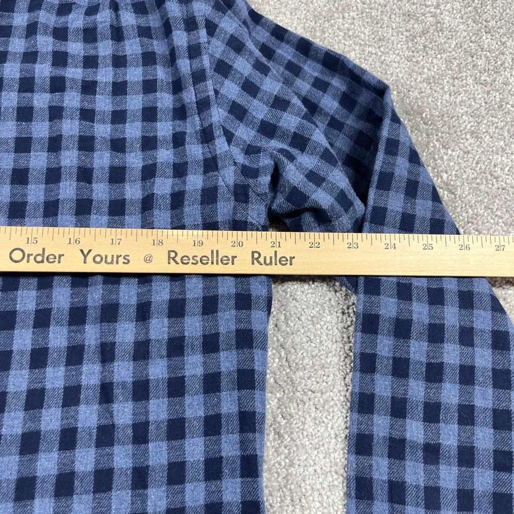Polo Ralph Lauren Flannel‎ Shirt Mens Medium Buffalo Plaid Lightweight Blue